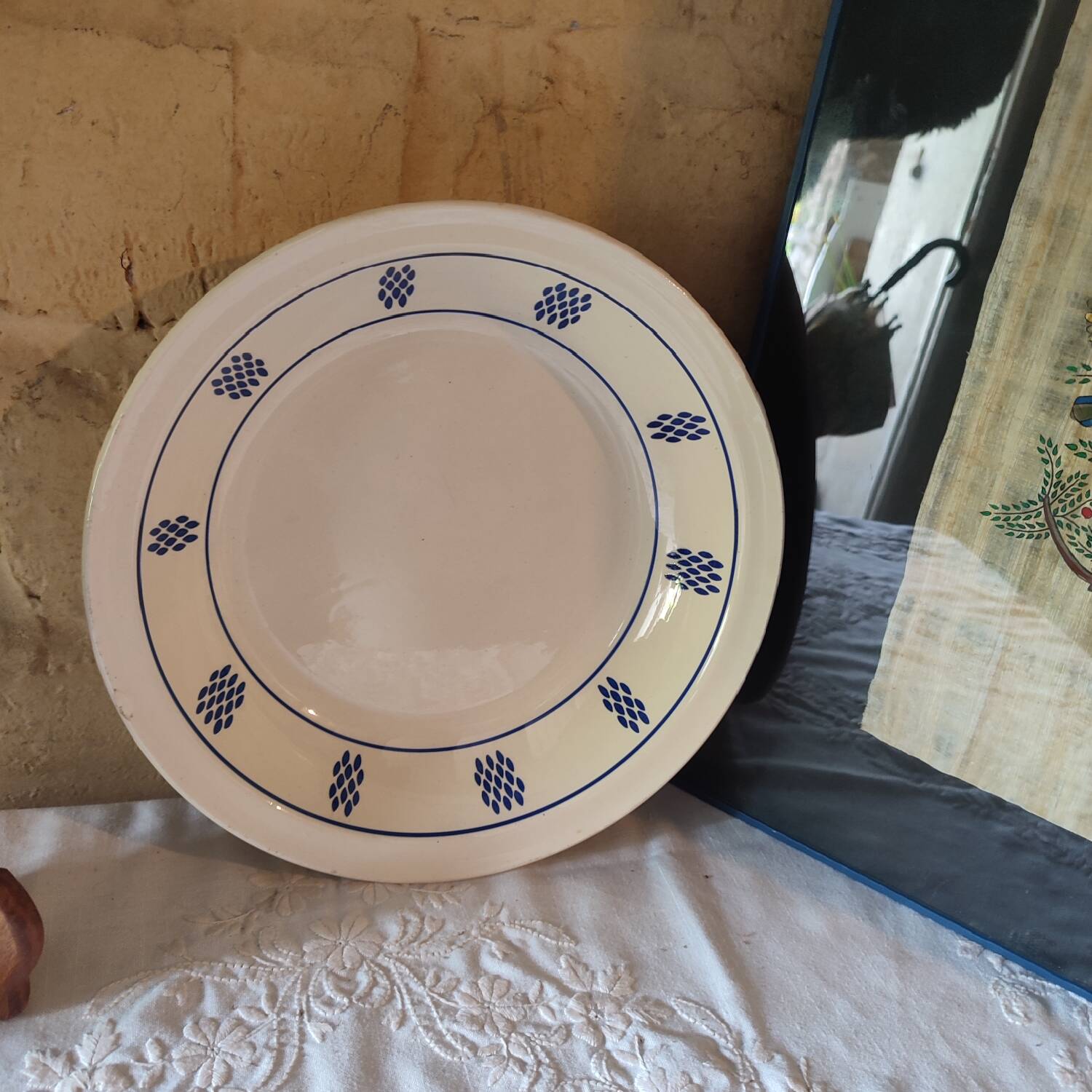 Hollow dish Keller Guérin Lunéville iron earth model Berthe Art Deco