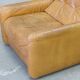 Brutalistic italian leather living room set, 1970, set of 2