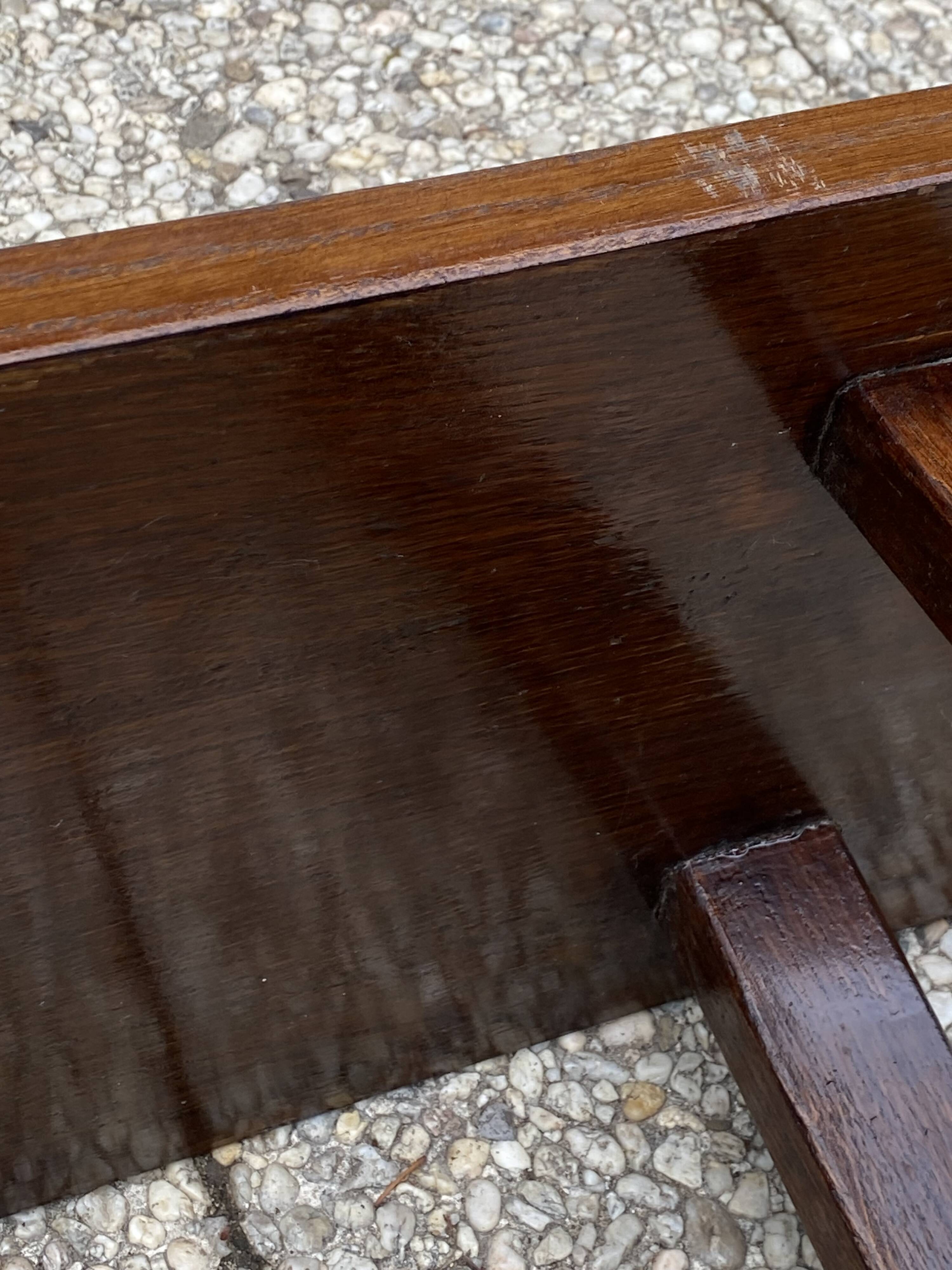 Solid oak farmhouse bench 180cm for rustic farmhouse table 1950