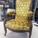 Voltaire armchair with a rack mechanism