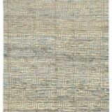 Handwoven Tribal One of a Kind 160 cm x 218 cm Blue Wool Carpet