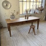 Pine and oak + walnut farmhouse table 1950