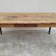 Table de ferme rustique en chêne massif style Louis Philippe -1m84