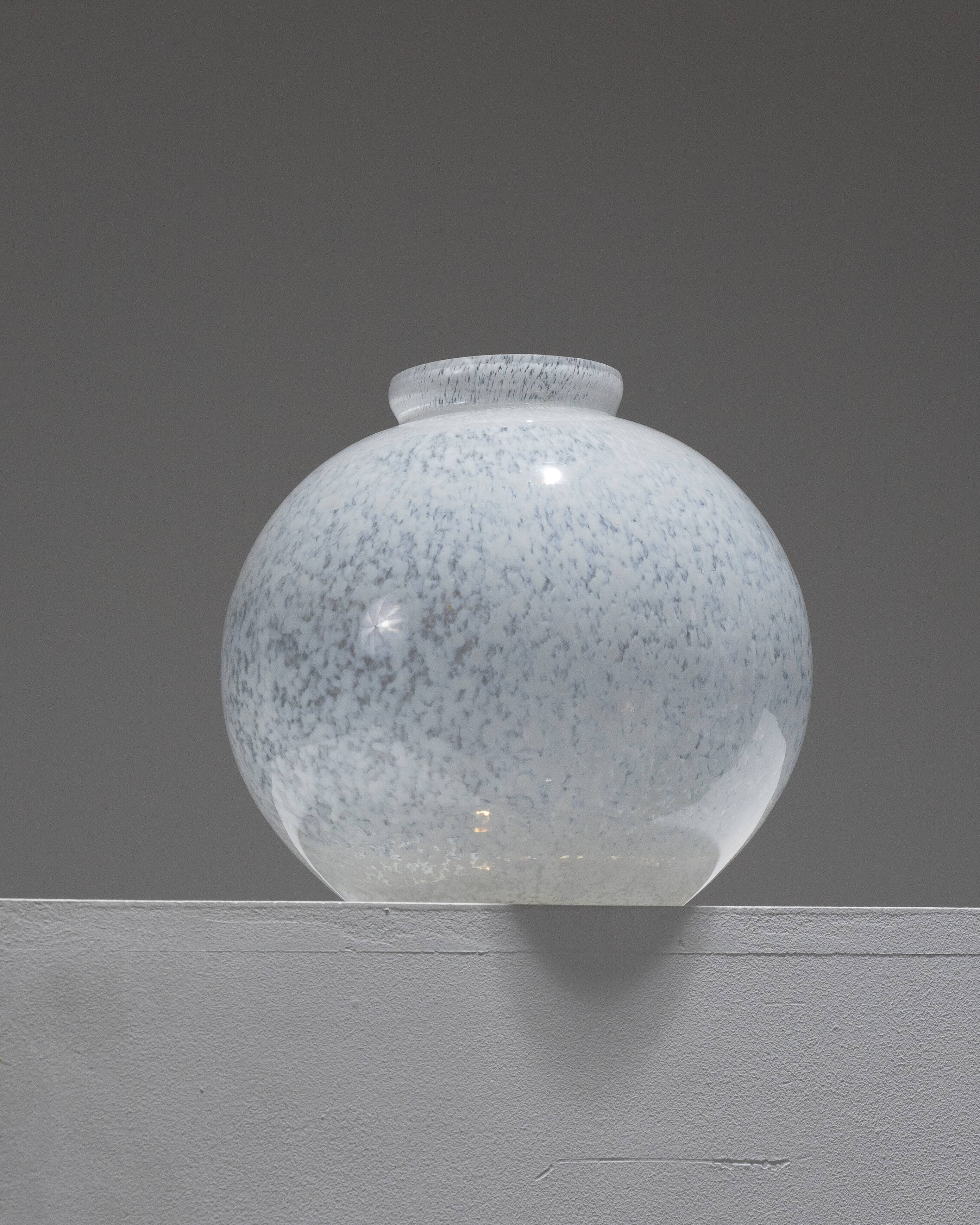 Speckled glass ball vase, 1960s