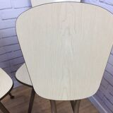 Lot of 5 beige Formica chairs