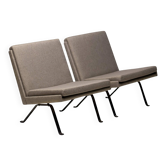 Dutch architectural lounge chairs, pair, Netherlands, circa 1960