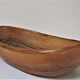 Large fruit cup in vintage carved solid walnut