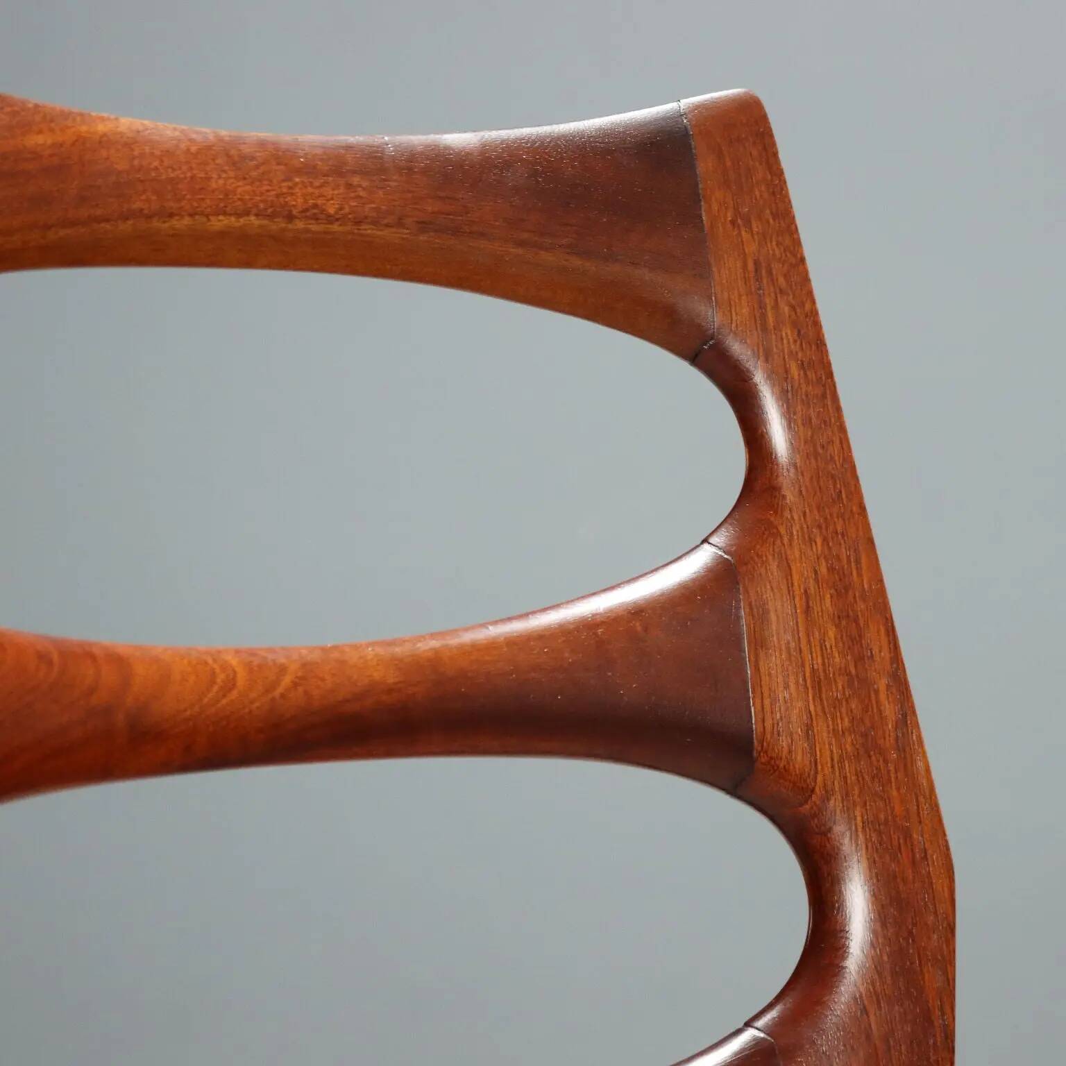 Chaises vintage en hêtre et tissu, design, Italie, années 1950, restaurées