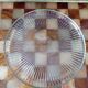 Vintage VMC Reims plat à gâteau et cloche en verre taillé