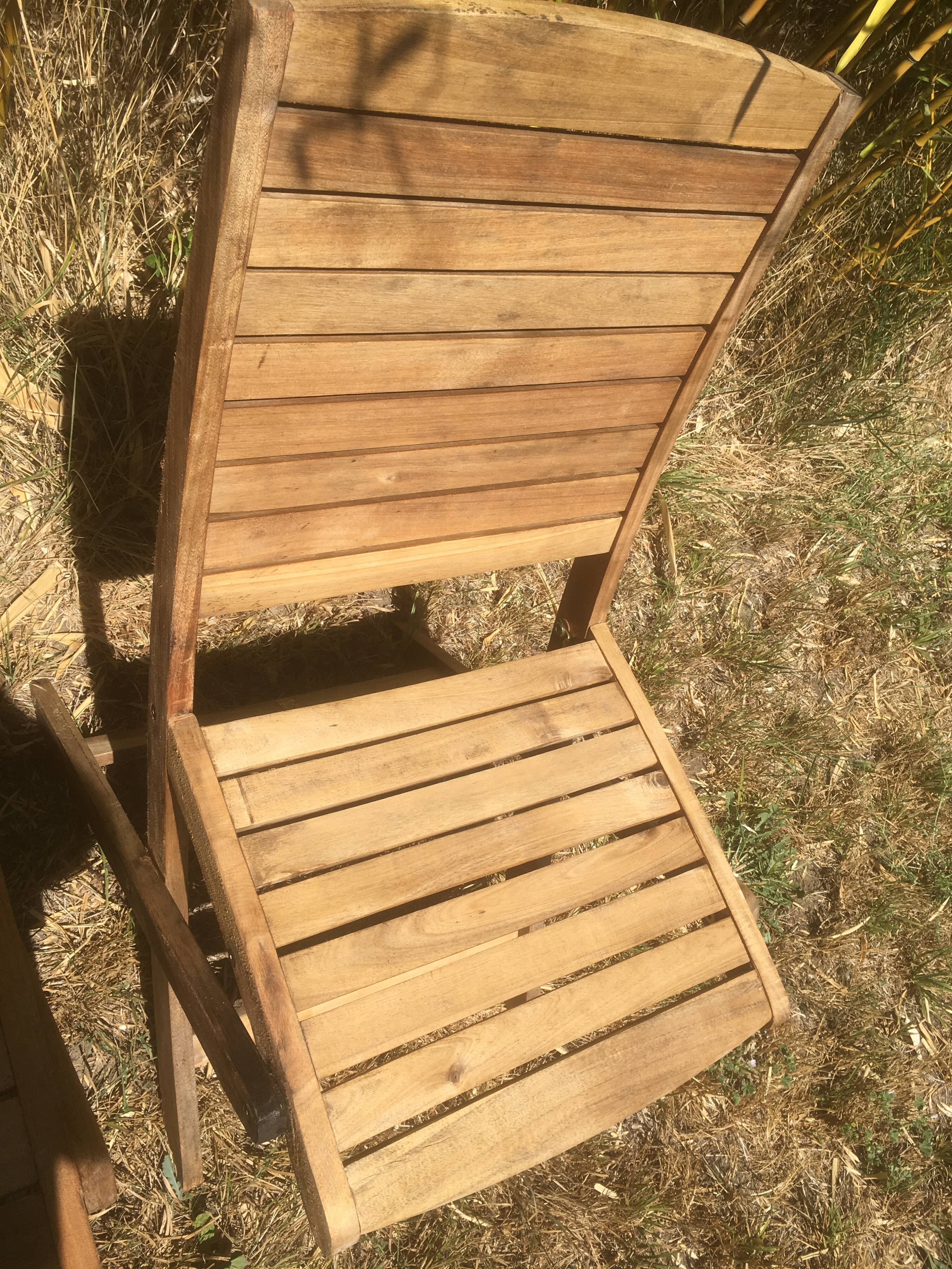 Pair of garden folding chairs