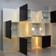 Backlit Bookcase Roberto Monsani for Acerbis 1970s