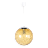 Vintage amber glass ball pendant light