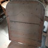 Wooden frame mirror patinated black plaster