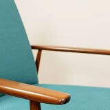 Vintage armchairs set of two teal 1970 design by H.Lis