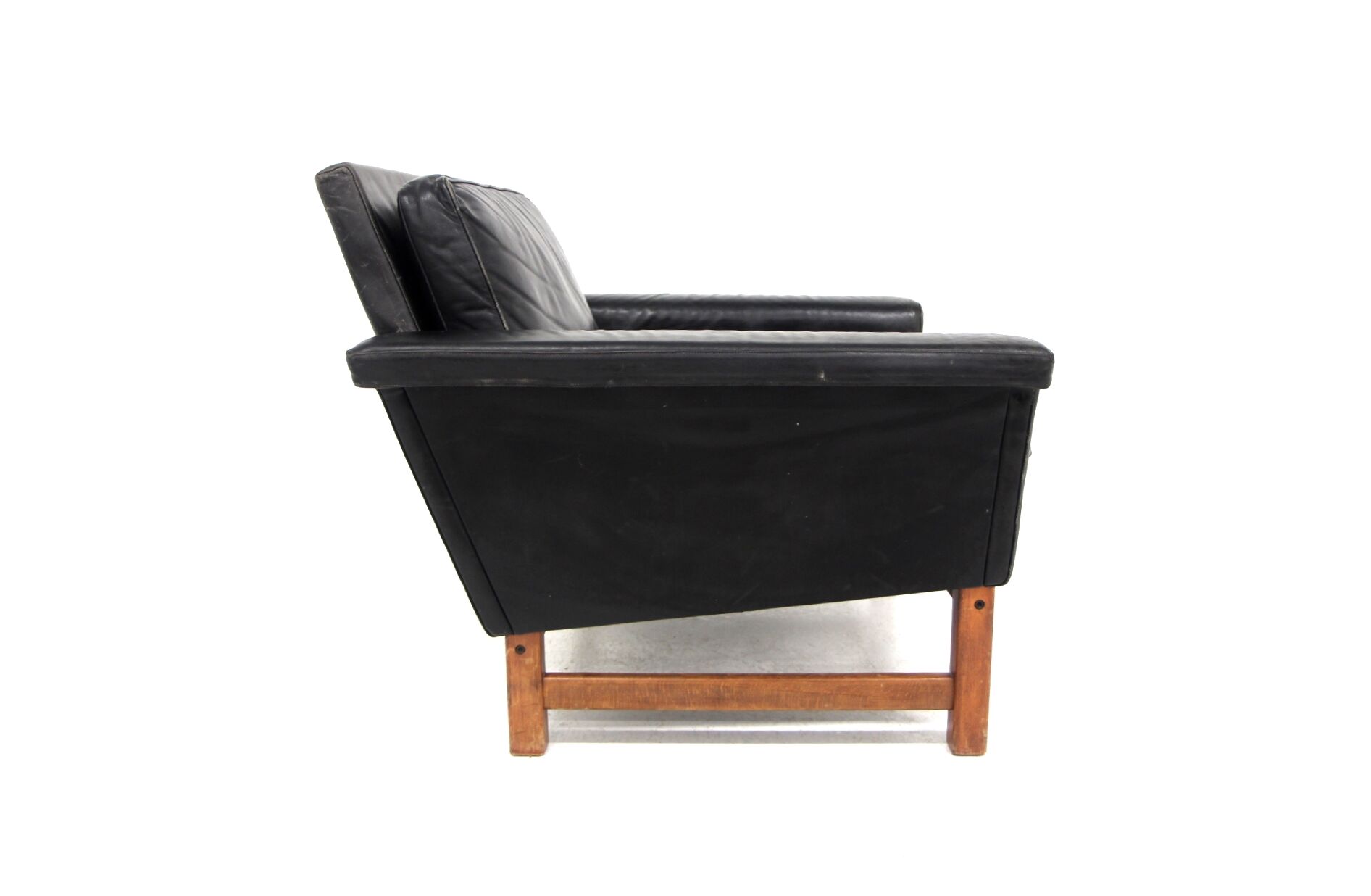 Scandinavian leather armchair, Sweden, 1960