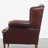 Vintage Sheepskin Wingback Chair