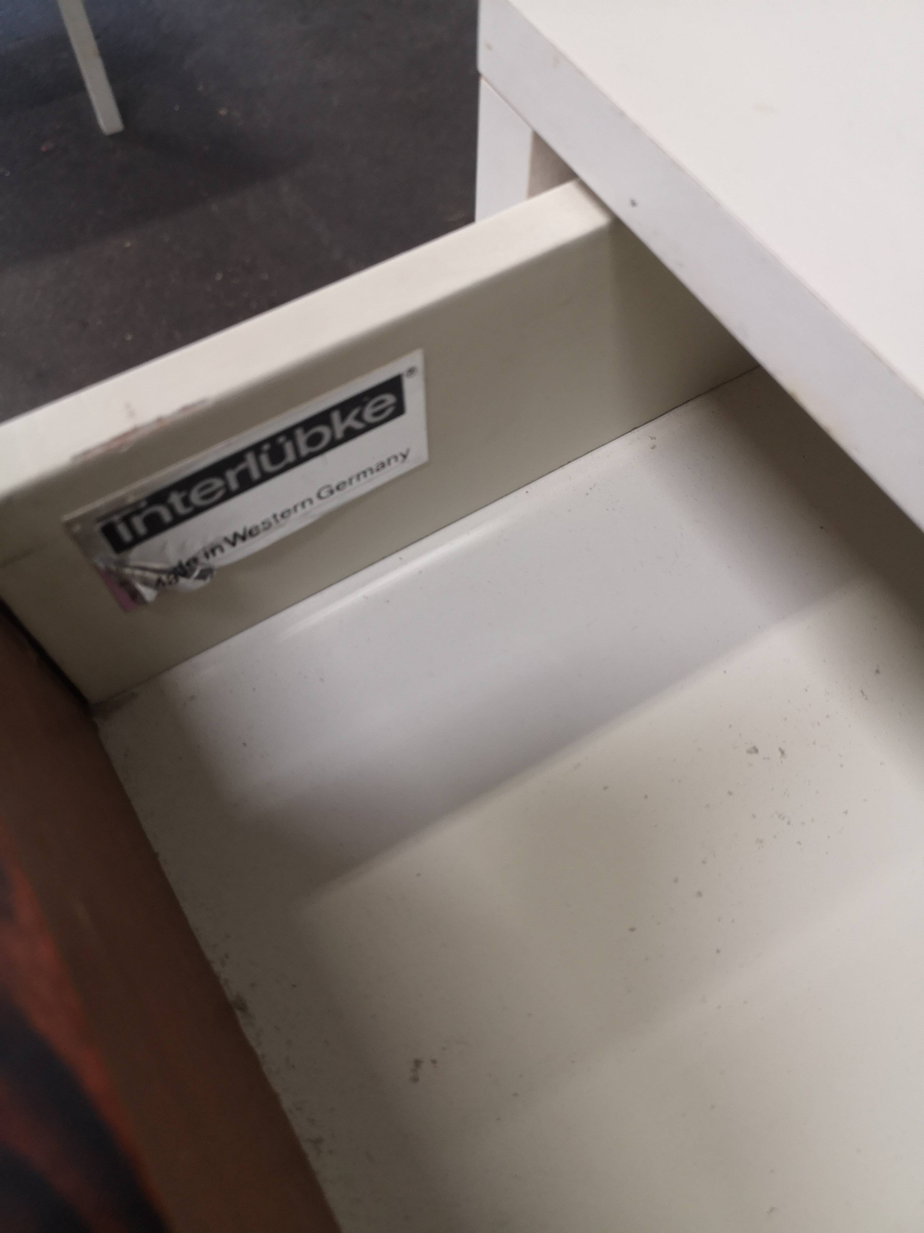 Scandinavian side table or bedside table for Interlubke in rosewood and melamine, design Germany 1970