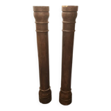 Antique French Oak Columns, from the mid 19th century