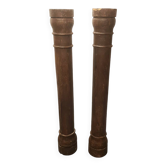 Antique French Oak Columns, from the mid 19th century