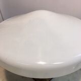 Ancient copper and opaline 1960 ceiling lamp