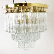 Flush mount chandelier by Glashutte Limburg, 1970s