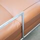 Cognac leather sofa bed, handmade by Eileen Gray, 1980/1990