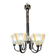 Ceiling light / Chandelier Atelier Petitot Paris, glass and nickel-plated metal, Art Deco, 1930s – France