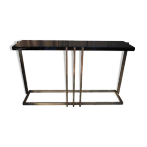 Console en acier et bois