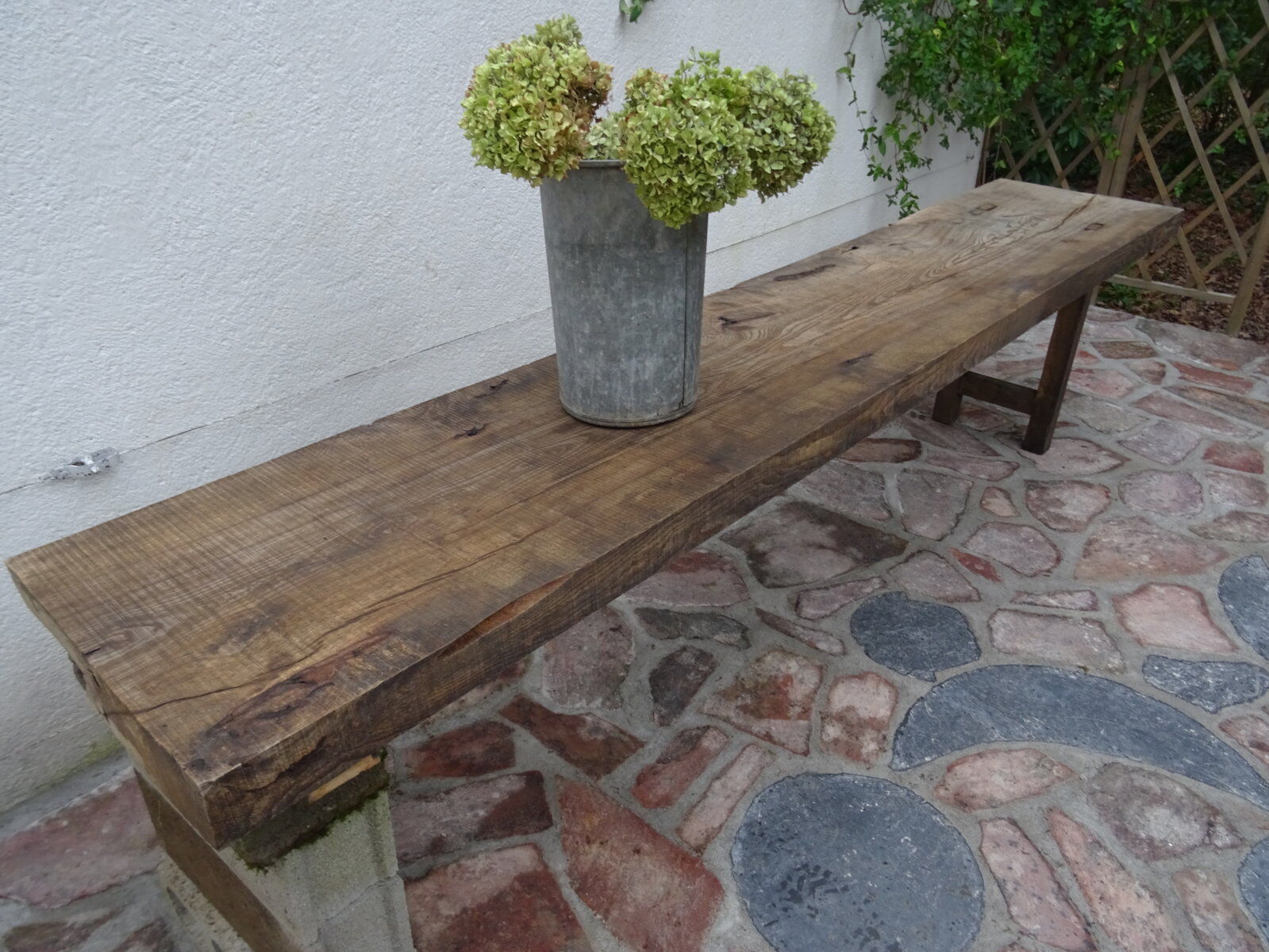 Ancient oak workbench 3 m 20