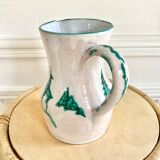 Enamelled pitcher numbered chalet or mountain décor