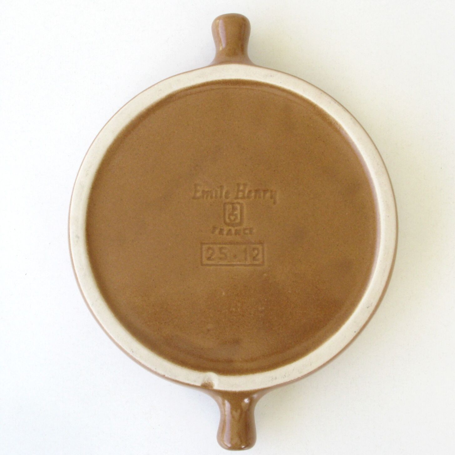 Emile Henry snail service - 2 Pans 12 holes - Brown caquelons
