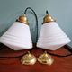 Art Deco Philips suspension in white opaline, 1930 (2 available)
