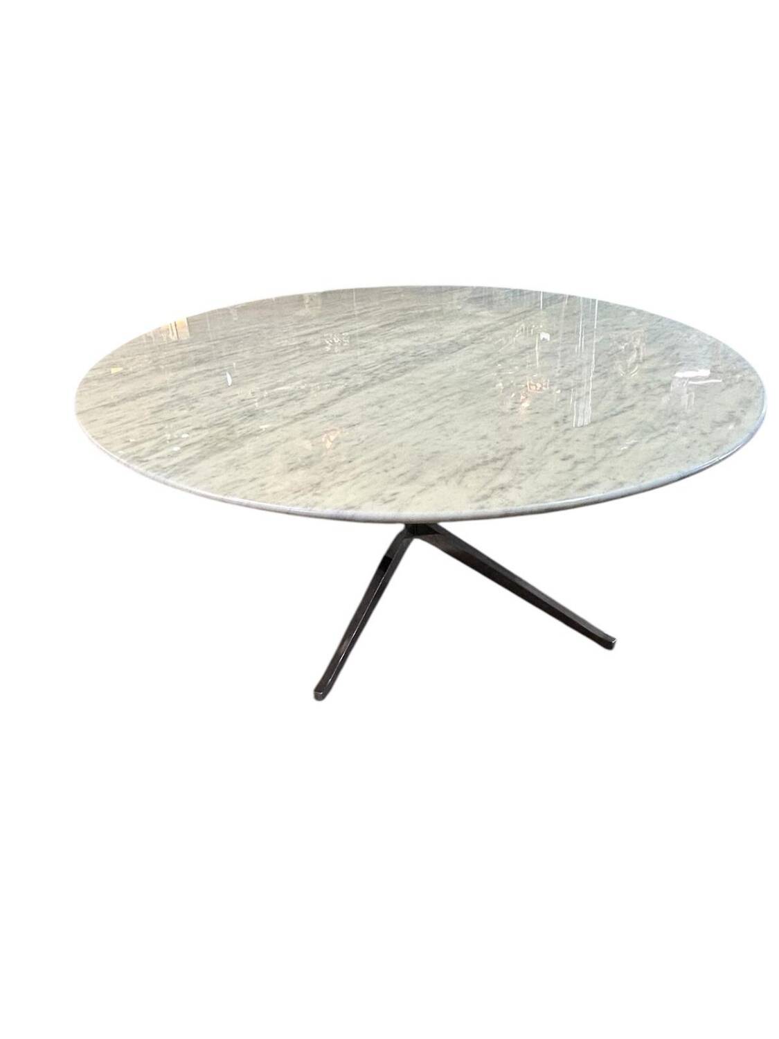 Large oval dining table Florence Knoll marble top L 2