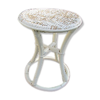 Stool or side table woven Wicker