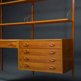 Danish teak ps modular wall units by preben sørensen for randers møbelfabrik, 1960s, set of 11