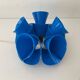 Blue plexiglass table lamp, Flower Design, 1970s, Italy.