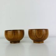 2 bols/vide poche en teck scandinave