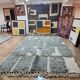 Moroccan Berber rug, grey and cream wool, 300x200 cm, large size with geometric patterns.