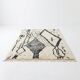 Tapis Azilal noir et blanc marocain