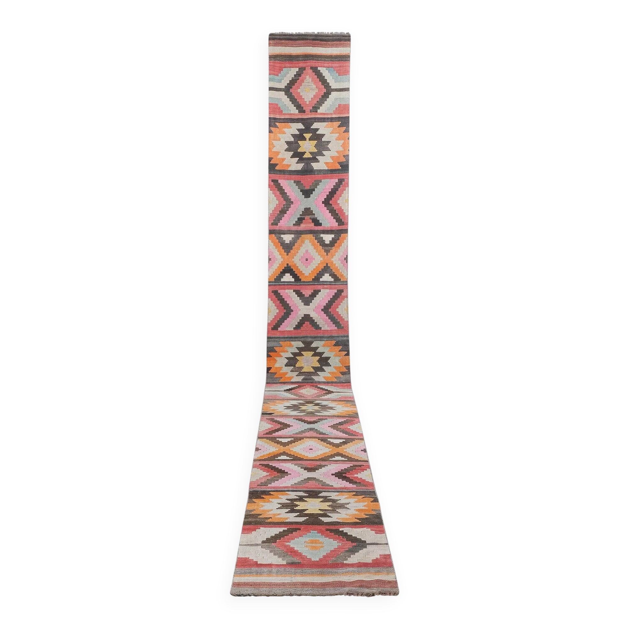 Vintage Turkish hallway rug 70x655 cm