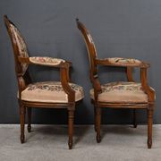 Paire de fauteuils en hêtre, style Louis XVI – début XXe