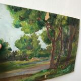 Huile paysage ancienne
