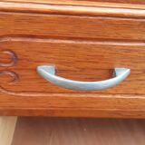 Art Deco chest of drawers in gilded oak.