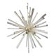 Transparent Clear Murano Style Glass Triedo Sputnik Chandelier