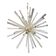 Lustre Triedo Spoutnik en verre transparent de style Murano