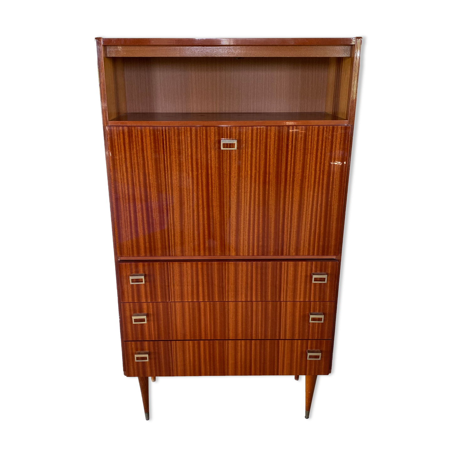 Vintage secretary with light