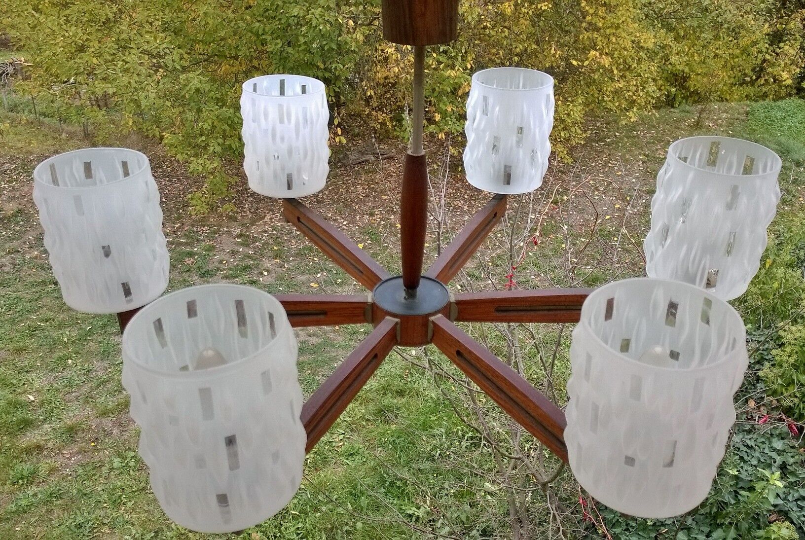 Scandinavian teak chandelier