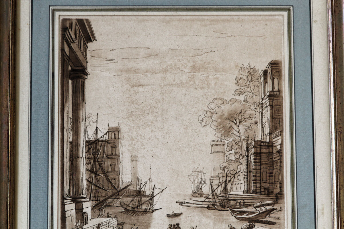 Paire de gravures encadrées, Claude Lorrain