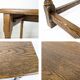 Lot de 3 tables d'appoint Mid Century Vintage en bois massif Landhaus Rustikal Banc de fleurs Tabour