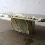 Table basse vintage rectangulaire en marbre Italie 1970